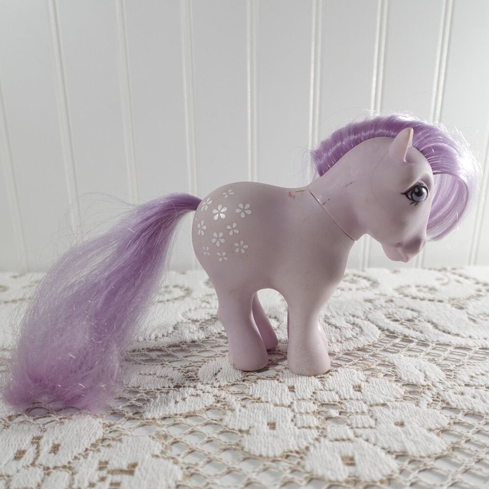 Hasbro Blossom My Little Pony G1 Vintage Purple Flower Cutie Mark 1982